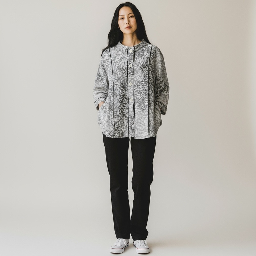 Yushi Textured Knit Shacket